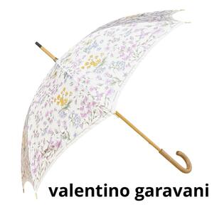 未使用 タグ付き valentino garavani ヴァレンティノ ガラヴァーニ 長傘 フラワー 花柄 晴雨兼用 レディース