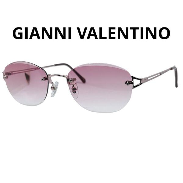 美品 GIANNI VALENTINO ジャンニ ヴァレンチノ サングラス ピンク グラデーションレンズ 眼鏡 メガネ レディース アイウェア