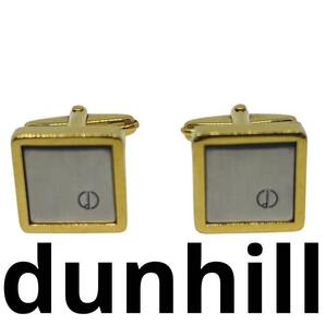 高級感 dunhill ダンヒル カフスボタン ロゴ ゴールド シルバー カフス 金 銀 メンズ スーツ アイテム