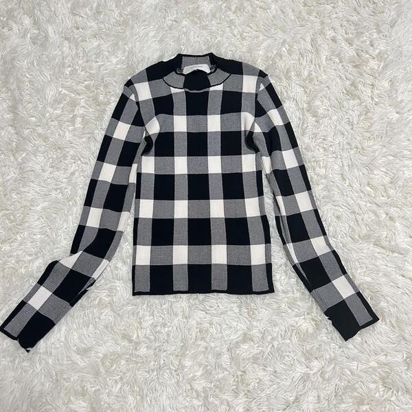 【極美品】 LE CIEL BLEU ルシェルブルー 23SS チェックジャガードニット 36