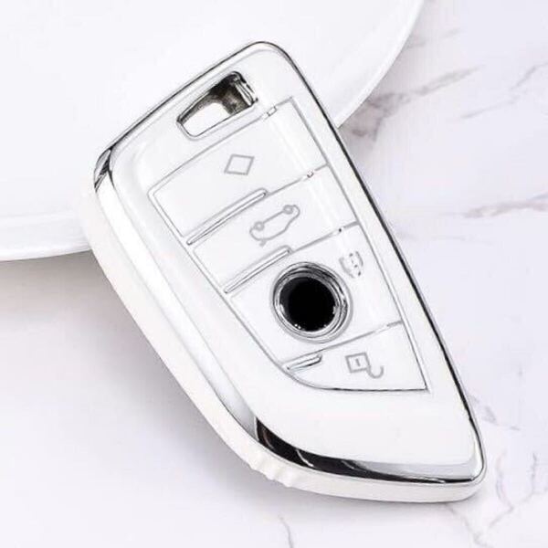 ★★新品送料込★BMW TPU スマートキーケース キーカバー ケース TPU★ホワイト★G20 G30 F15 F16 G01 G02 G05 G07 F34