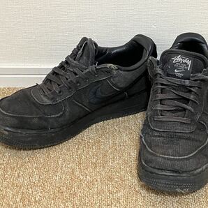 J106☆送料無料☆現状品 STUSSY×NIKE/ステューシー ナイキ『CZ9084-001 AIRFORCE1 LOW Black 26.5cm』エアフォース 1 ワン ロー ブラック
