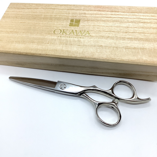美品【オオカワプロシザーズ オオカワプロシザーOKAWA PRO SCISSORS】HCS-56X ドライカット シザー 美容ハサミ 5.6インチ 中古 sc1977
