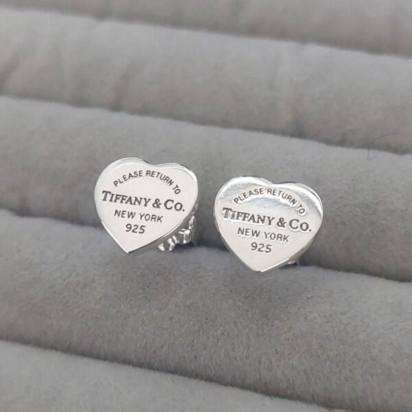 美品 TIFFANY & Co. ティファニー ピアス リターントゥ ハート シルバー 両耳用 925 SILVER SV925