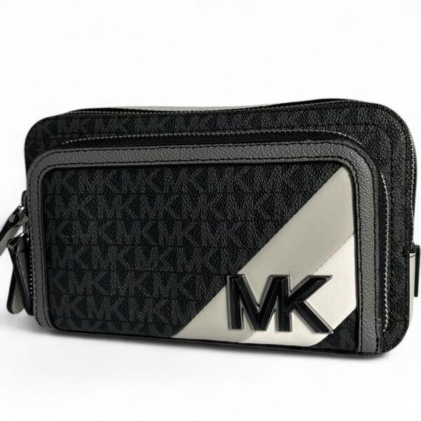極美品 MICHEAL KORS マイケルコース BRYANT ブライアント ボディバッグ ベルトバッグ スモール レザー MKシグネチャー