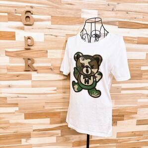 廃盤【ヒステリックグラマー】迷彩 ファックベア半袖Tシャツ カモ S 白×カーキ【HFby6PR】レディース・洋服・春夏【8KI5】