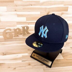 レア【ニューエラ×ヤンキース】ブルー NY 刺繍ロゴ キャップ 紺ネイビー×青【HFby6PR】メンズ・帽子・春夏・秋冬【4Q1A】