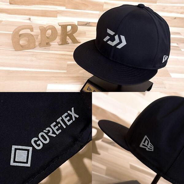 激レア/美品【ニューエラ×ダイワ】限定コラボ ゴアテックス キャップ 黒×グレー【HFby6PR】メンズ・帽子・春夏・秋冬【9KNQ】