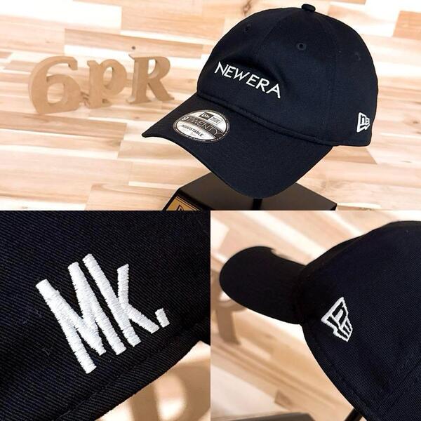 稀少/美品【ニューエラ×山本舞香】限定コラボ Mk キャップ モデル 黒×白【HFby6PR】レディース・帽子・春夏・秋冬【4XAL】