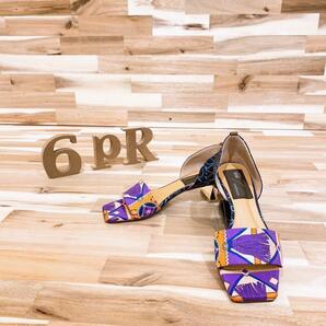 希少【マニプリ×グリーズ】限定コラボ サンダル タッセル柄 切り替え 23.0紫【HFby6PR】レディース・靴・FALSE【7EM9】