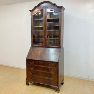 Антиквариат 19 века ● Письменное бюро книжный шкаф письменный стол ящик грузинский английский английский витрина Нагоя