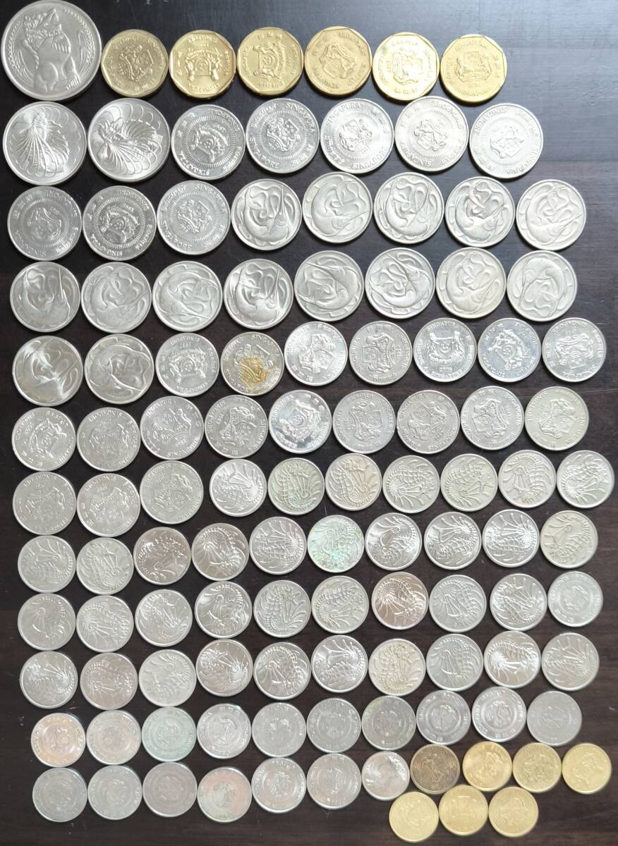 シンガポールドル＊旧硬貨＊100ドル分