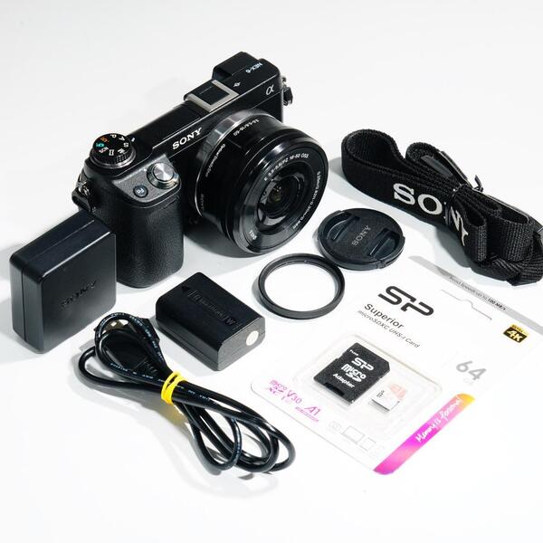 【美品】SONY NEX-6L レンズキット 付属品多数 ミラーレス一眼