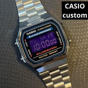 【新品/即決/送料込】CASIO チープカシオ 液晶反転 カスタム カシオ腕時計 紫