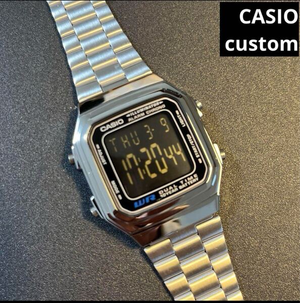【新品/即決/送料込】カシオ チープカシオ デジタル 腕時計 液晶反転 デュアルタイム 黒 alba timex g-shock 好きにも是非