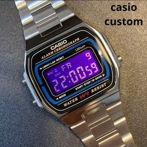【新品/送料込】カシオ チープカシオ デジタル 腕時計 紫 液晶反転 レトロ 調 g-shock alba timex 好きにも