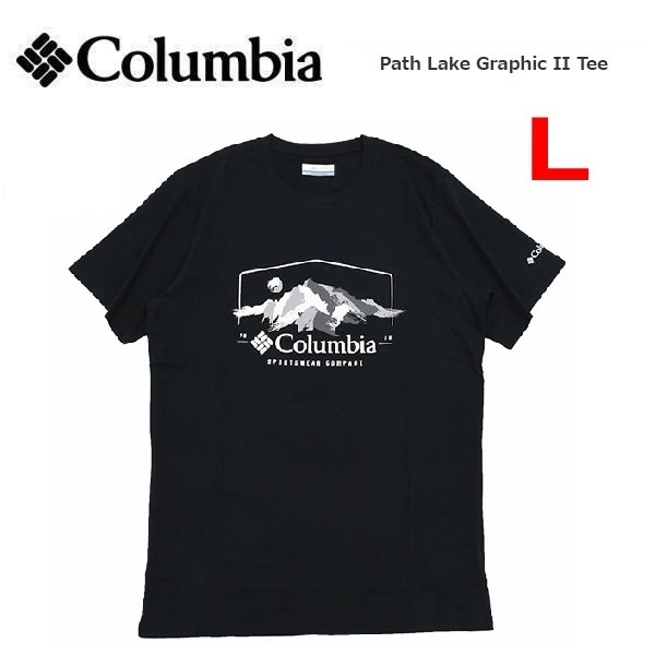 Columbia コロンビア パスレイクグラフィックⅡ Tシャツ ブラック L AE2959 メンズ Tシャツ アウトドア キャンプ