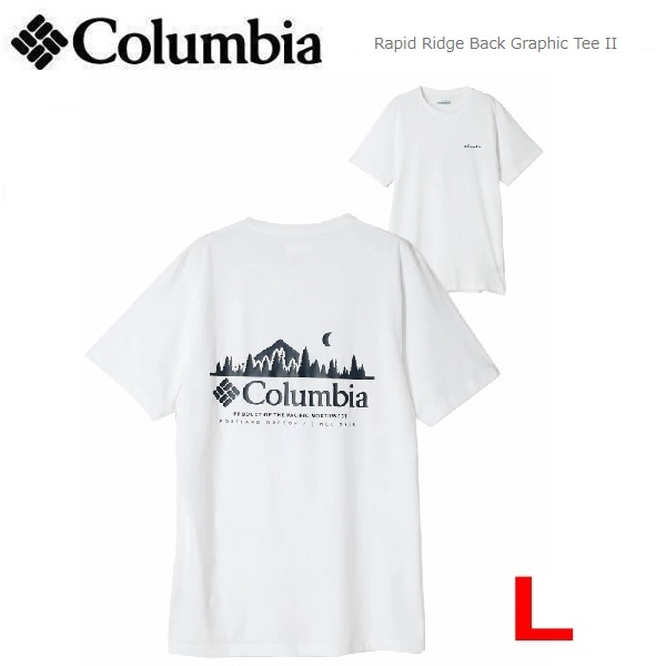 Columbia コロンビア ラピッドリッジバックグラフィックTシャツ ホワイト L AJ2960 メンズ Tシャツ アウトドア キャンプ