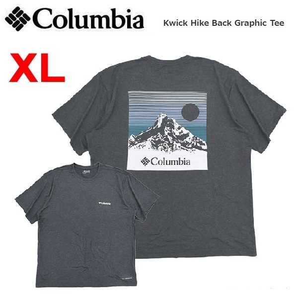 Columbia コロンビア クイックハイクバックグラフィックTシャツ ブラック XL AJ9595 メンズ Tシャツ 速乾 アウトドア