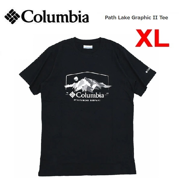 Columbia コロンビア パスレイクグラフィックⅡ Tシャツ ブラック XL AE2959 メンズ Tシャツ アウトドア キャンプ