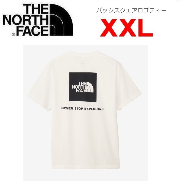THE NORTH FACE ザノースフェイス バックスクエアロゴTシャツ ホワイト XXL NT32447 メンズ バックプリント Tシャツ アウトドア