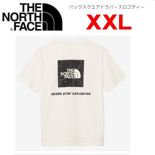 THE NORTH FACE ザノースフェイス バックスクエアトラバースロゴTシャツ ホワイト XXL NT32543 メンズ Tシャツ アウトドア キャンプ
