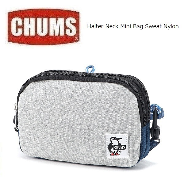 CHUMS チャムス ホルターネックミニバッグ スウェットナイロン ヘザーグレー CH60-3878 ポーチ アウトドア キャンプ