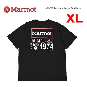 Marmot マーモット MMW アーカイブロゴTシャツ ブラック XL MST077 メンズ Tシャツ バックプリント アウトドア