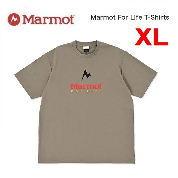 Marmot マーモット マーモットフォーライフTシャツ ダークベージュ XL MST061 メンズ Tシャツ アウトドア