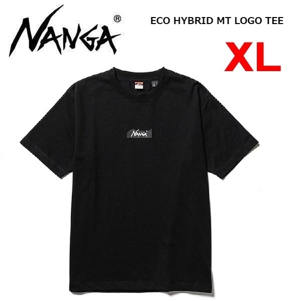 NANGA ナンガ エコハイブリッド MTロゴTシャツ ブラック XL 1G208 メンズ Tシャツ アウトドア