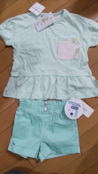 送料無料 すみっコぐらし 半袖Tシャツ 接触冷感 半ズボン 100㎝