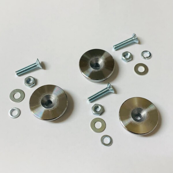 タジマ適合 セフホルダー用 丸型セフ 鋼鉄製 日本製 3個SET 回転式 M4皿ビス ナット ワッシャつき ニックス マキタ 等に
