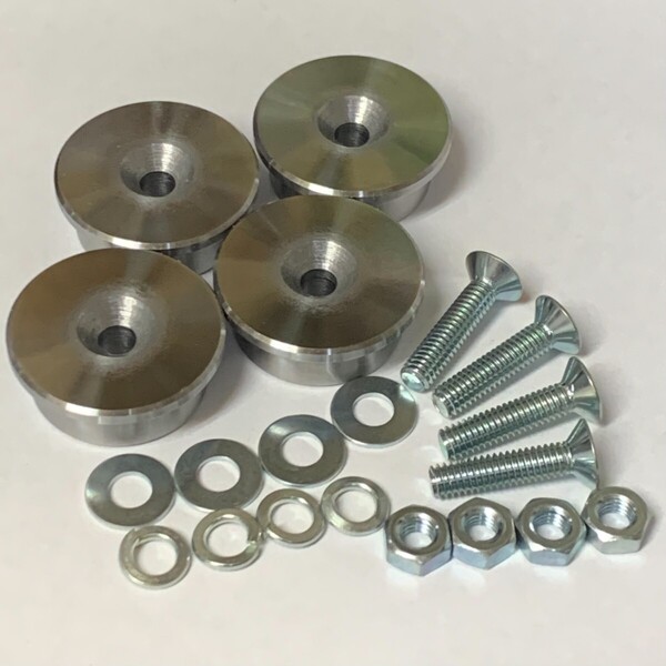 タジマ適合 セフホルダー用 丸型セフ 鋼鉄製 日本製 4個SET 回転式 M4皿ビス ナット ワッシャつき ニックス マキタ 等に!
