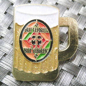 《金麦BBジョッキ》 新品ビール ビール好き ビアガーデン 麦党 ピンバッジ■おしゃれ ファッション パーティー スポーツ 観戦 応援