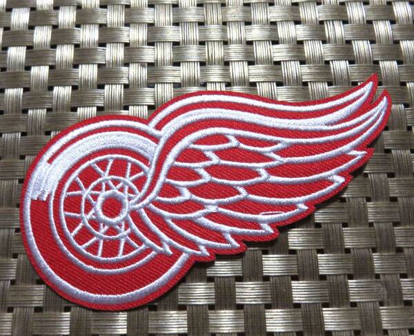 赤白◆新品 Detroit Red Wingsデトロイト・レッドウィングス 刺繍ワッペン(パッチ)◆NHL アメリカ アイスホッケー チーム