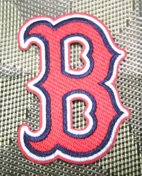《赤BロゴRS》球魂■新品 RedSoxレッドソックス 野球 ベースボール 刺繍ワッペン(パッチ)◎アメリカ スポーツ メジャーリーグ◆衣服DIY