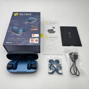 ②新品未使用 GLIDiC Sound Air SPT-7000 インディゴブルー スポーツタイプ完全ワイヤレスイヤホン IPX5相当防水性能 グライディック