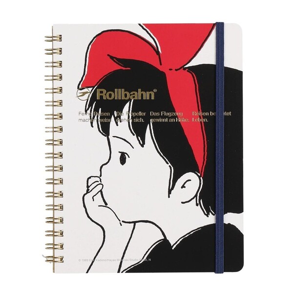 【ロルバーン】魔女の宅急便/ホワイト/ポケット付きメモ/Lサイズ/限定/ジブリ/ノート/グッズ/デルフォニックス/キキ/どんぐり共和国/ジジ