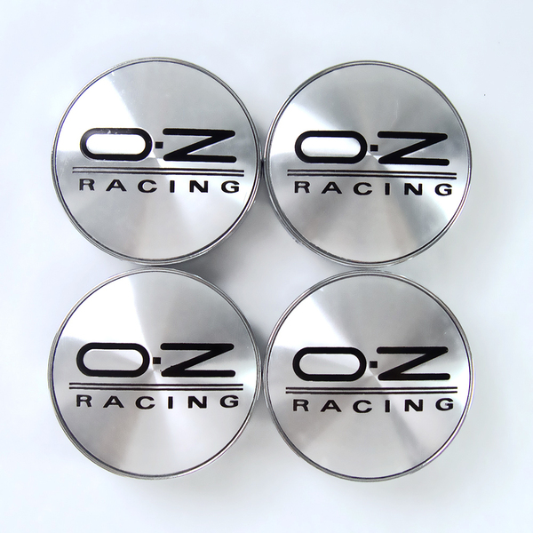 OZ ホイールキャップ センターキャップ ハブキャップ 60mm シルバー×ブラック 4個セット