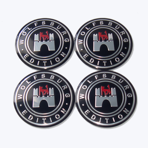 WOLFSBURG EDITION volkswagen フォルクスワーゲン VW Jetta ホイールキャップステッカー ブラック 56mm 4枚