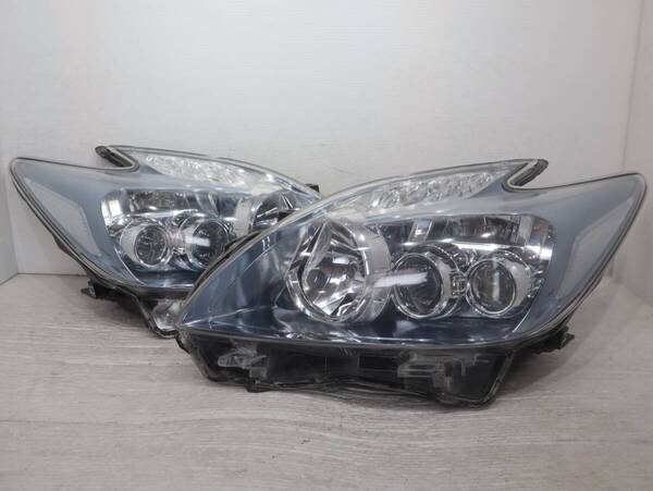 キレイ 破損無 【コーティング済】 迅速発送 LED KOITO 47-30 管理BR49-9 プリウス 30系 ZVW30 ヘッドライト 左右