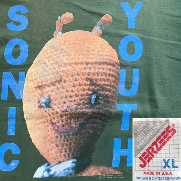 086 ソニックユース SONIC YOUTH 1992年製ヴィンテージ 佐野玲於着用 mike kelley マイクケリー brockum vintage ビンテージ jerzees