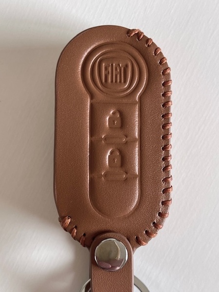 牛革ジャストフィット フィアット パンダ スマートキーケース ブラウン色 1