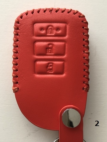 牛革 ジャストフィット ポルテ スマートキーケース 3B オレンジ色 2