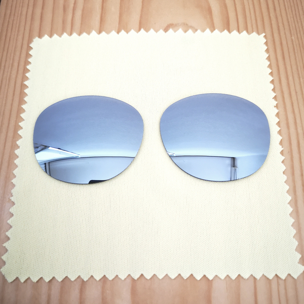 送料無料 交換用レンズ クローム ミラー 偏光 OAKLEY LATCH Titanium Polarized シルバー オークリー ラッチ レンズ拭き付 サングラス