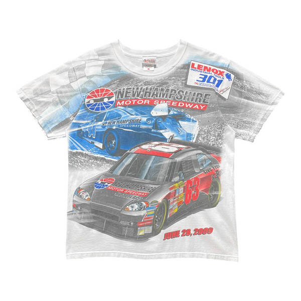 USA 古着 NASCAR HASE ヴィンテージ ナスカー ニューハンプシャー モータースピードウェイ レーシング Tシャツ メンズM BA3635