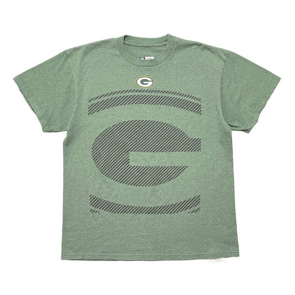 USA 古着 NFL グリーンベイパッカーズ Tシャツ ロゴ プリント メンズL クルーネック フットボール BA3656