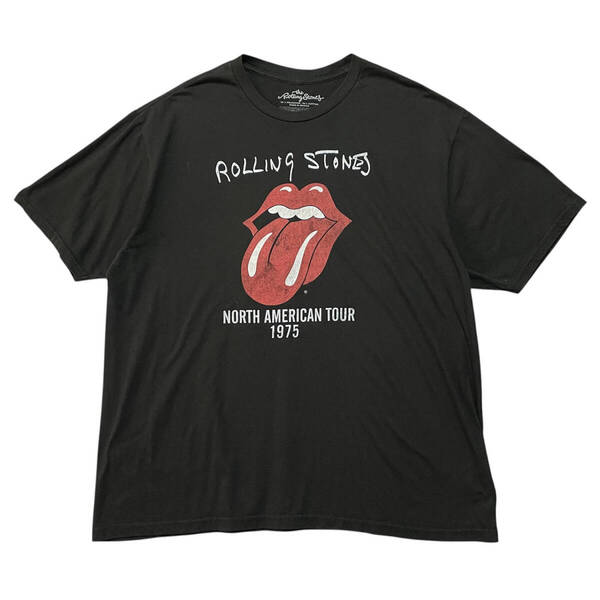 古着 The Rolling Stones ローリングストーンズ ノースアメリカンツアー1975 ロックTシャツ バンドTシャツ メンズ2XL BA3667