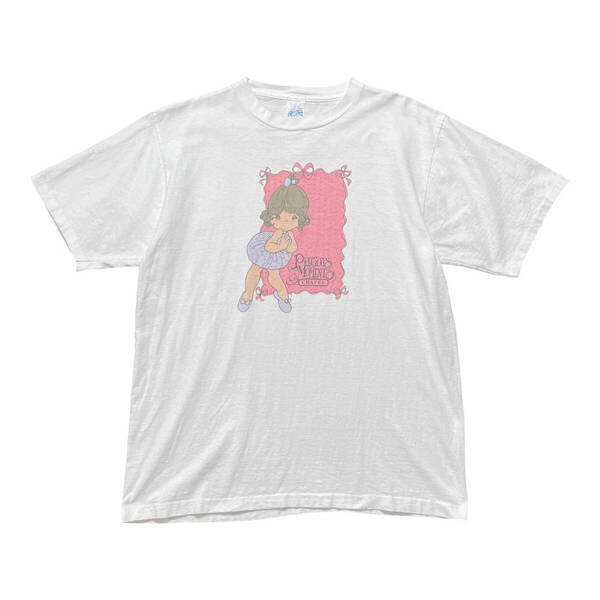 古着 USA製 90S PRECIOUS moments プレシャスモーメント Tシャツ ヴィンテージ プリント ホワイト メンズXL BA3702