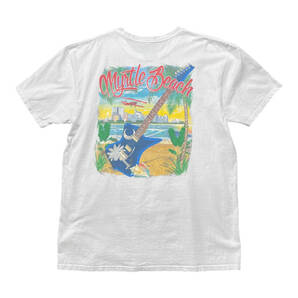 USA 古着 ハードロックカフェ HARD ROCK CAFE Tシャツ ロゴ バックプリント ホワイト メンズXL クルーネック BA3708